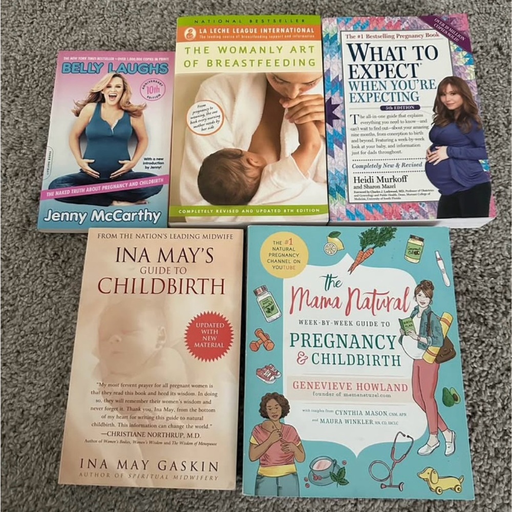 Bundle - Set of 5 Birthing/Pregnancy/Breastfeeding Baby Books